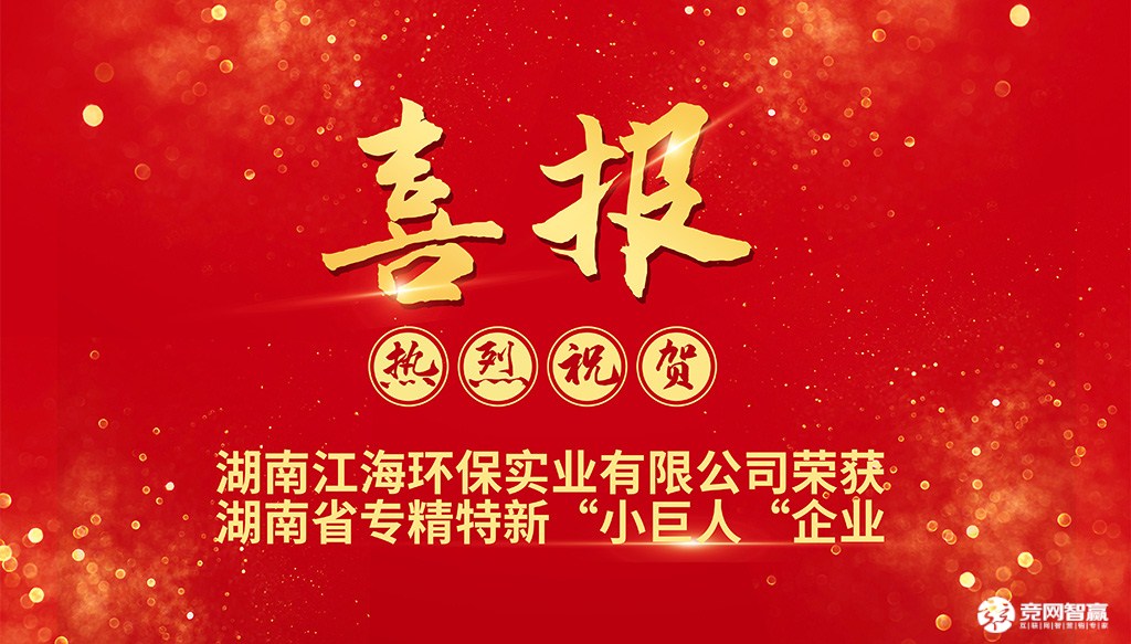 喜訊 湖南江海獲評2021年“小巨人”企業(yè)稱號(hào)